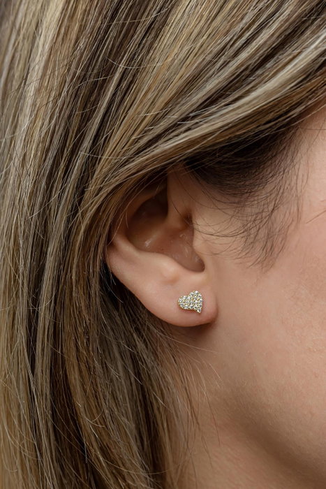 Heliophilia Silver Pendientes de Plata 925 Dorados con Circón
